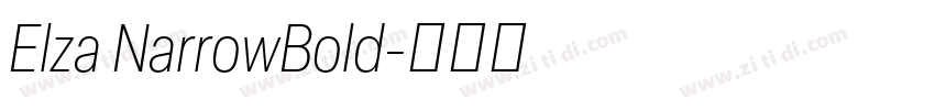 Elza NarrowBold字体转换